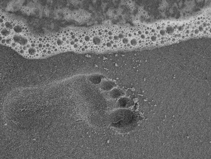 footprint on sand